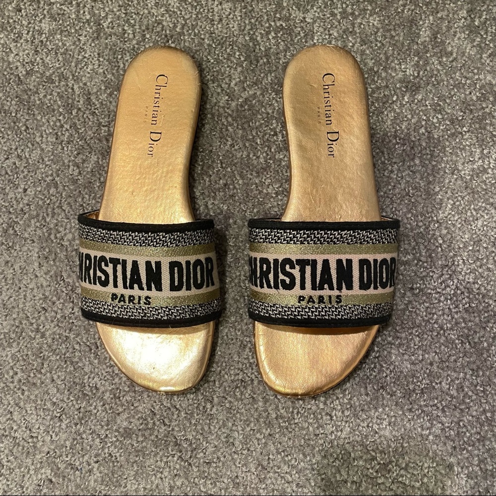 Dior Dway slide rose gold